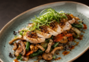 grilled chicken and vegetable stir fry